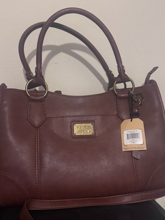 Frye Handbags - Frye Cognac Leather Satchel with Gold Hardware